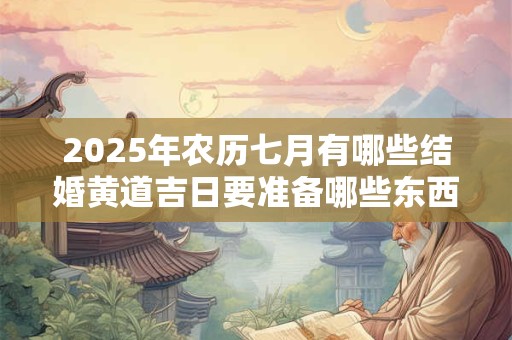 2025年农历七月有哪些结婚黄道吉日要准备哪些东西？