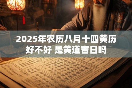 2025年农历八月十四黄历好不好 是黄道吉日吗
