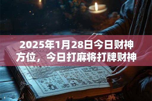 2025年1月28日今日财神方位，今日打麻将打牌财神方位