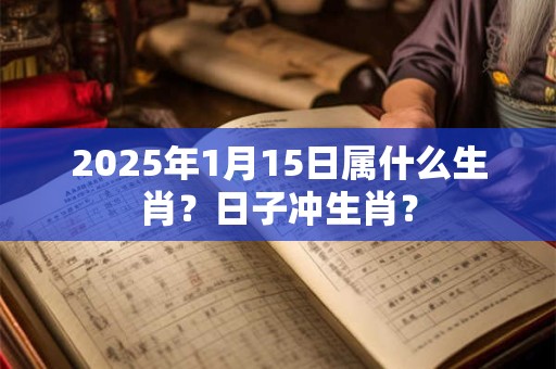 2025年1月15日属什么生肖？日子冲生肖？