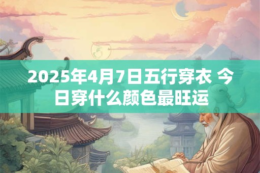2025年4月7日五行穿衣 今日穿什么颜色最旺运