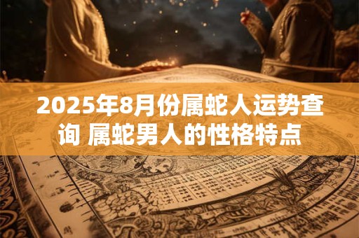 2025年8月份属蛇人运势查询 属蛇男人的性格特点