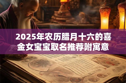 2025年农历腊月十六的喜金女宝宝取名推荐附寓意