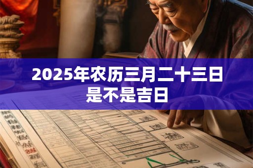 2025年农历三月二十三日是不是吉日