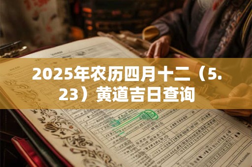 2025年农历四月十二（5.23）黄道吉日查询
