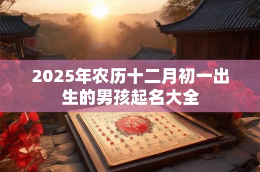 2025年农历十二月初一出生的男孩起名大全
