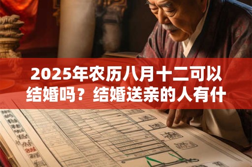2025年农历八月十二可以结婚吗？结婚送亲的人有什么讲究？