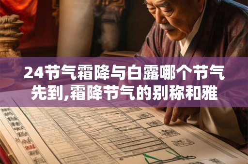 24节气霜降与白露哪个节气先到,霜降节气的别称和雅称
