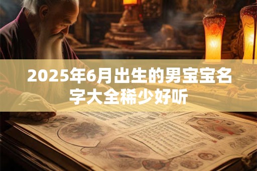 2025年6月出生的男宝宝名字大全稀少好听