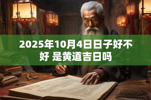 2025年10月4日日子好不好 是黄道吉日吗