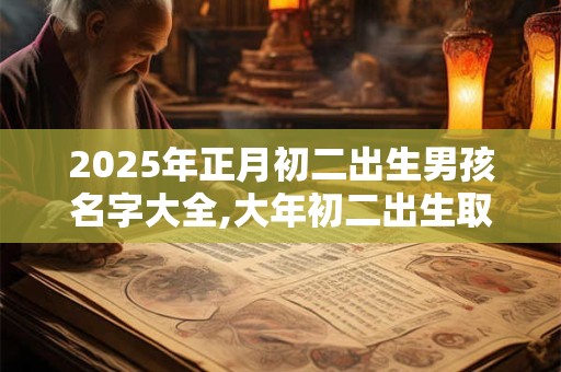 2025年正月初二出生男孩名字大全,大年初二出生取名