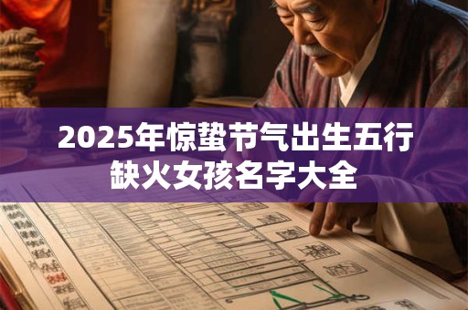 2025年惊蛰节气出生五行缺火女孩名字大全