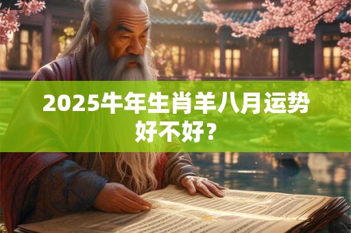 2025牛年生肖羊八月运势好不好？