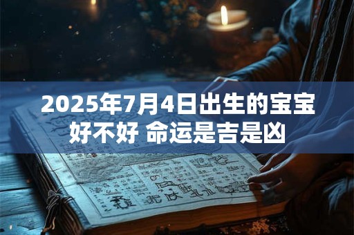 2025年7月4日出生的宝宝好不好 命运是吉是凶