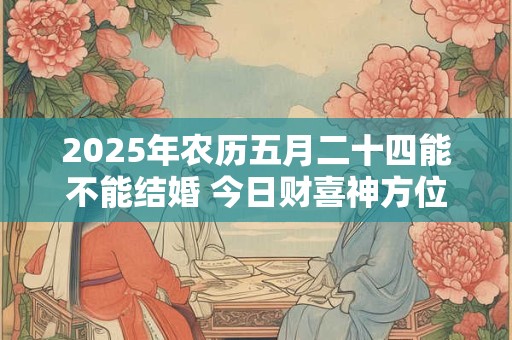 2025年农历五月二十四能不能结婚 今日财喜神方位