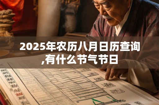 2025年农历八月日历查询,有什么节气节日