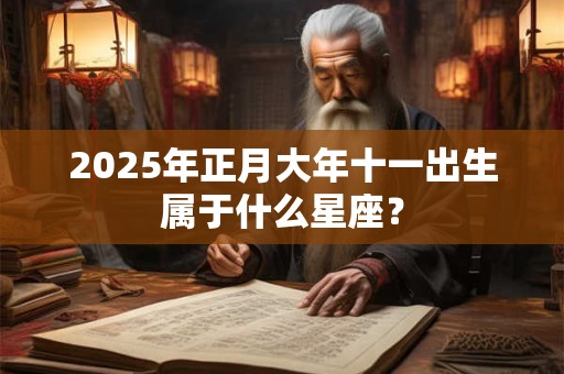 2025年正月大年十一出生属于什么星座？