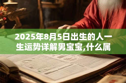2025年8月5日出生的人一生运势详解男宝宝,什么属相