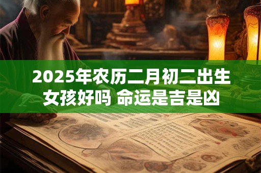 详细阅读:2025年农历二月初二出生女孩好吗 命运是吉是凶 2025年农历二月初二出生女孩好吗 命运是吉是凶
