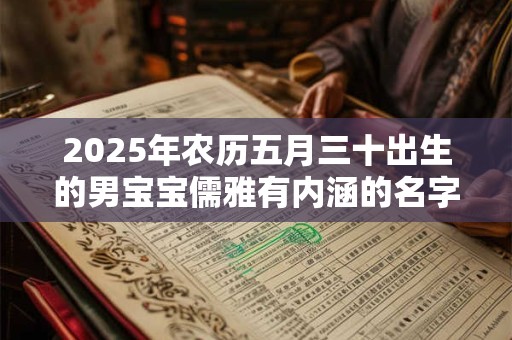 2025年农历五月三十出生的男宝宝儒雅有内涵的名字推荐