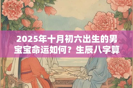 2025年十月初六出生的男宝宝命运如何？生辰八字算命