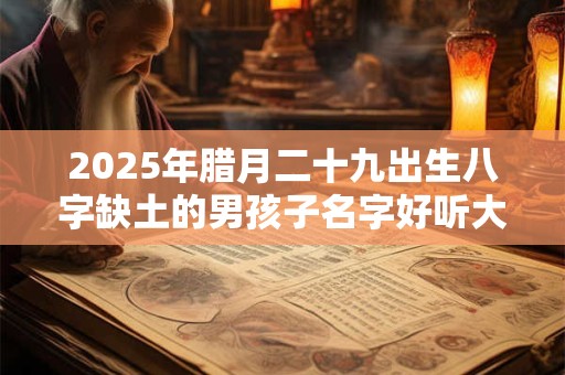 2025年腊月二十九出生八字缺土的男孩子名字好听大气的