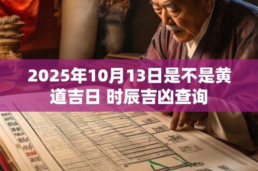 2025年10月13日是不是黄道吉日 时辰吉凶查询