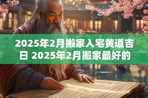 2025年2月搬家入宅黄道吉日 2025年2月搬家最好的日子