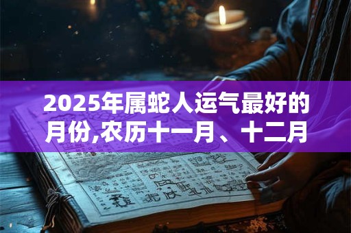 2025年属蛇人运气最好的月份,农历十一月、十二月
