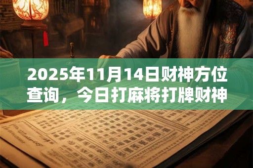 2025年11月14日财神方位查询，今日打麻将打牌财神方位