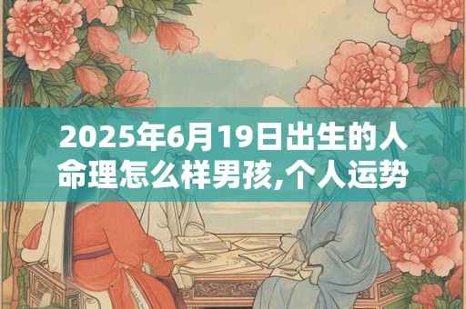 2025年6月19日出生的人命理怎么样男孩,个人运势如何
