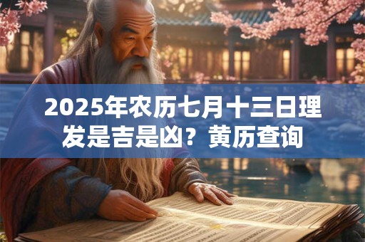 2025年农历七月十三日理发是吉是凶？黄历查询