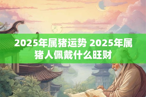 2025年属猪运势 2025年属猪人佩戴什么旺财