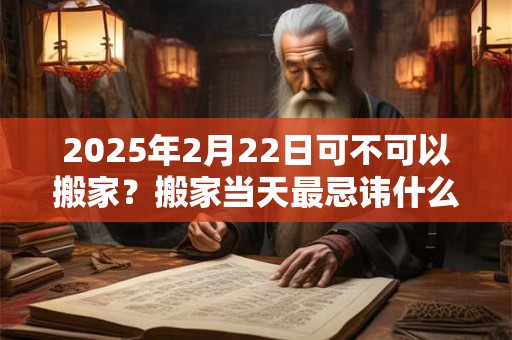 2025年2月22日可不可以搬家？搬家当天最忌讳什么？