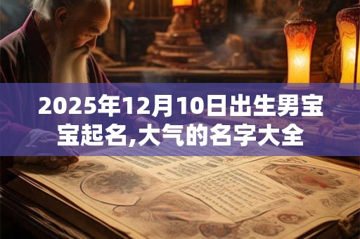 2025年12月10日出生男宝宝起名,大气的名字大全