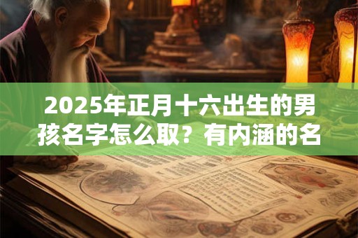 2025年正月十六出生的男孩名字怎么取？有内涵的名字推荐