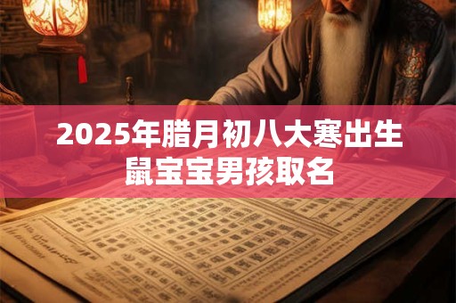 2025年腊月初八大寒出生鼠宝宝男孩取名