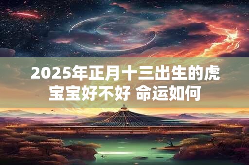 详细阅读:2025年正月十三出生的虎宝宝好不好 命运如何 2025年正月十三出生的虎宝宝好不好 命运如何