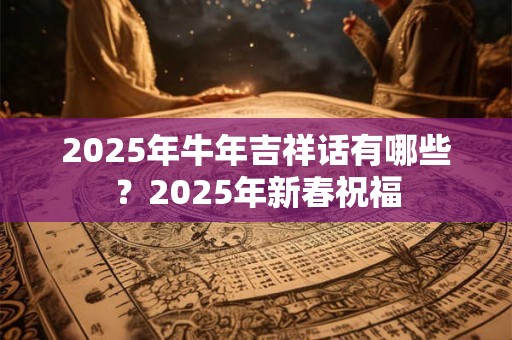 2025年牛年吉祥话有哪些？2025年新春祝福