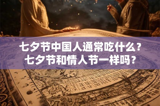 七夕节中国人通常吃什么？七夕节和情人节一样吗？