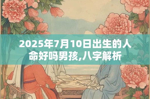 2025年7月10日出生的人命好吗男孩,八字解析