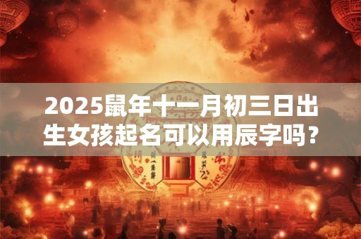 2025鼠年十一月初三日出生女孩起名可以用辰字吗？