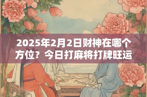 2025年2月2日财神在哪个方位？今日打麻将打牌旺运方位