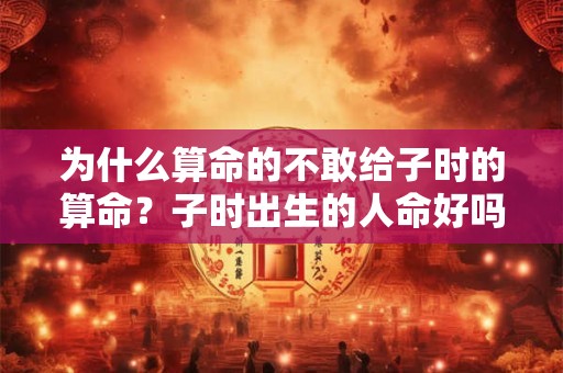 为什么算命的不敢给子时的算命？子时出生的人命好吗？