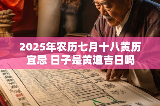 2025年农历七月十八黄历宜忌 日子是黄道吉日吗