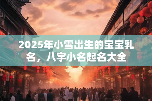 2025年小雪出生的宝宝乳名，八字小名起名大全