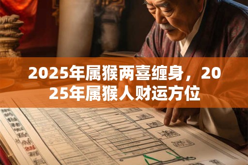 2025年属猴两喜缠身，2025年属猴人财运方位