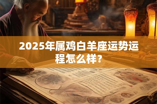 2025年属鸡白羊座运势运程怎么样？