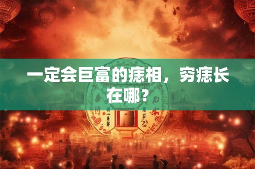 一定会巨富的痣相，穷痣长在哪？