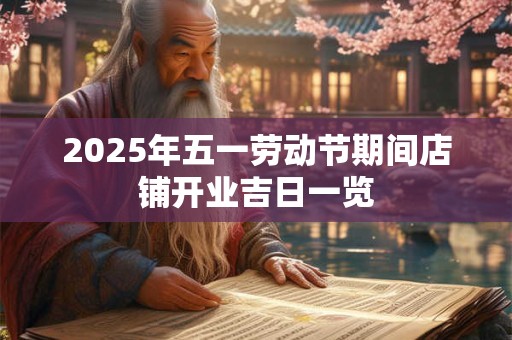 2025年五一劳动节期间店铺开业吉日一览